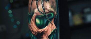 Amazing Skull & Spider Tattoo