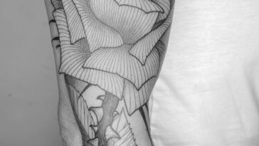 Black & Gray Rose Tattoo