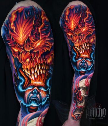 Demonic Sleeve Tattoo