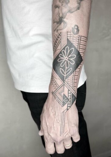 Outstanding Arm Flower Tattoo