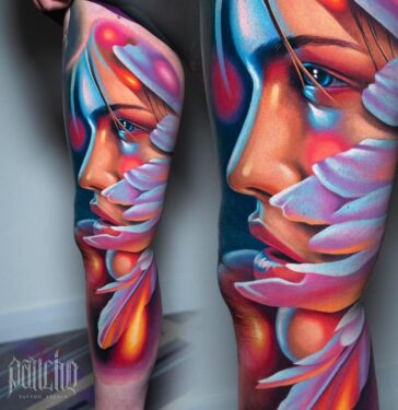 Stunning Girl Portrait Tattoo