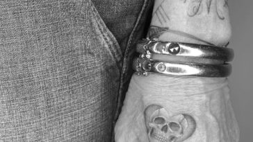 Tiny Heart Skull Tattoo