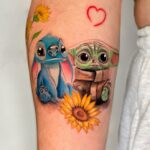 Stitch And Baby Yoda Tattoo