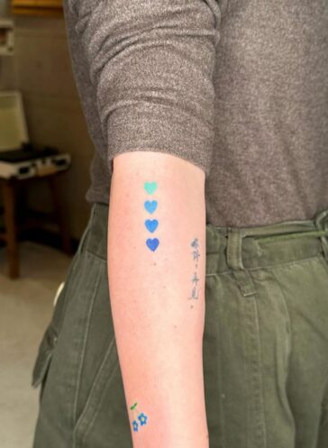 Blue Hearts Tattoo