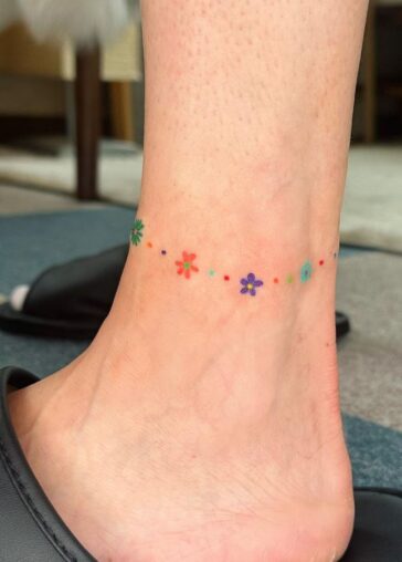 Small Flower Band Tattoo