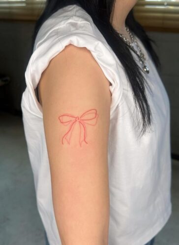 Small Ribbon Tattoo