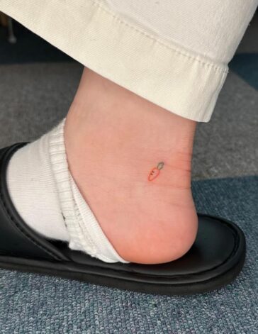 Tiny Carrot Tattoo