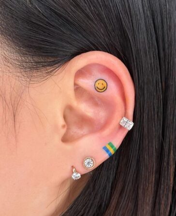 Tiny Emoji Tattoo