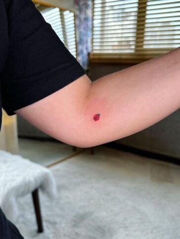 Tiny Ladybug Tattoo