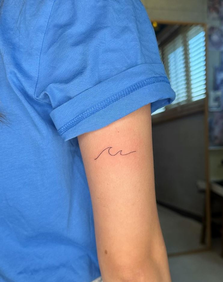 Tiny Wave Tattoo